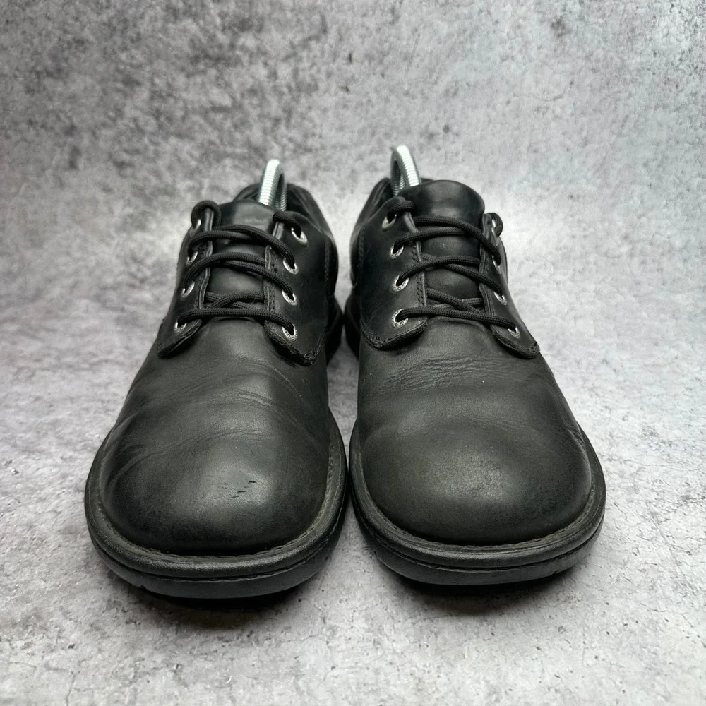 UGG Marshal Oxford Mens 10 Black Leather Casual Lace Up Shoes 5903 Perforated